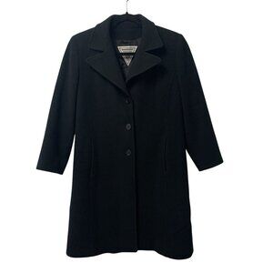 MARVIN RICHARDS JACKET 3 BUTTON FRONT LONGLINE COAT WOMENS 3/4 SLEEVE BLACK
